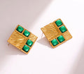 Aretes verde