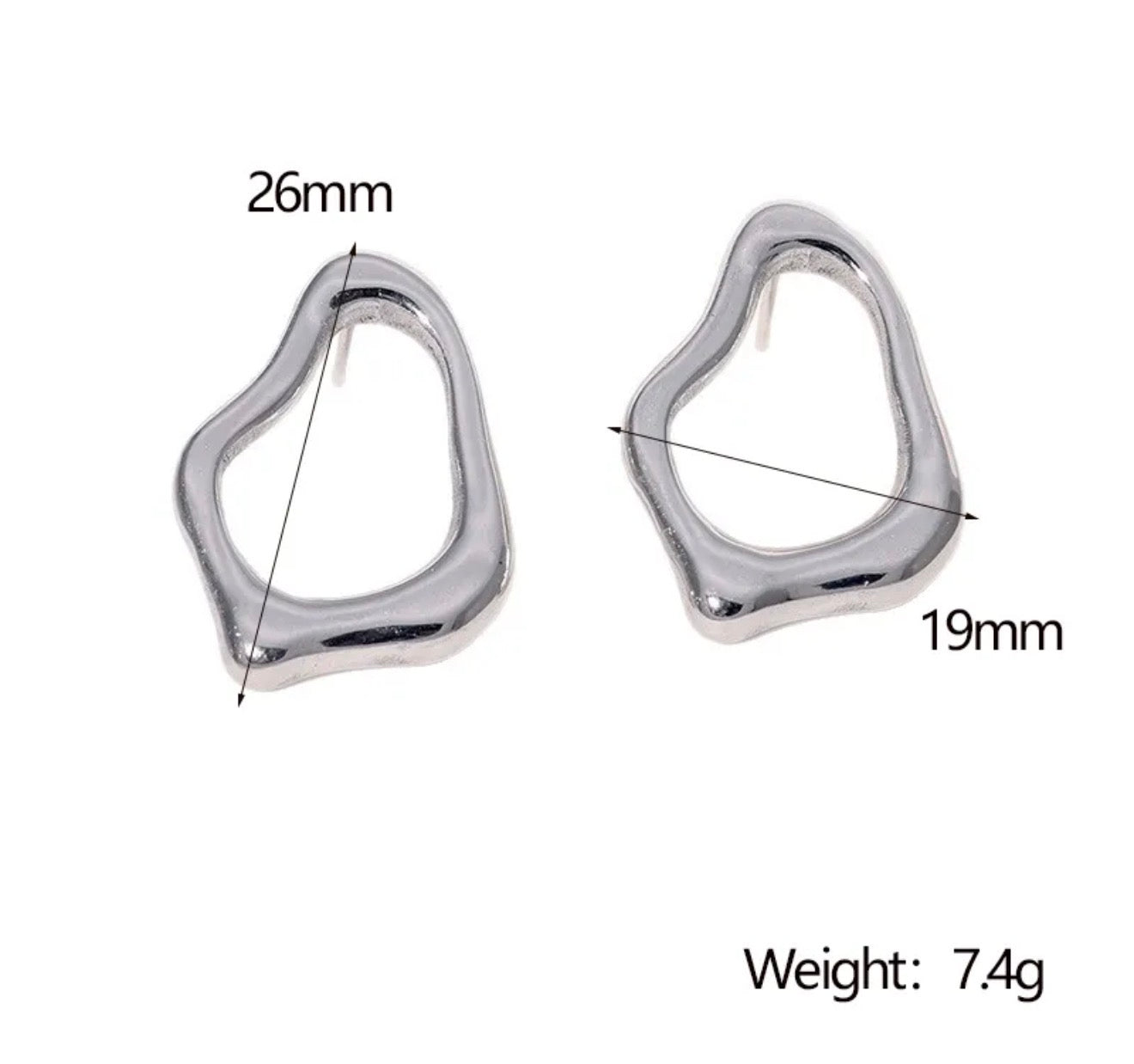Aretes plateados