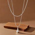 Necklace plateado gota