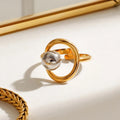 Anillo doble tono