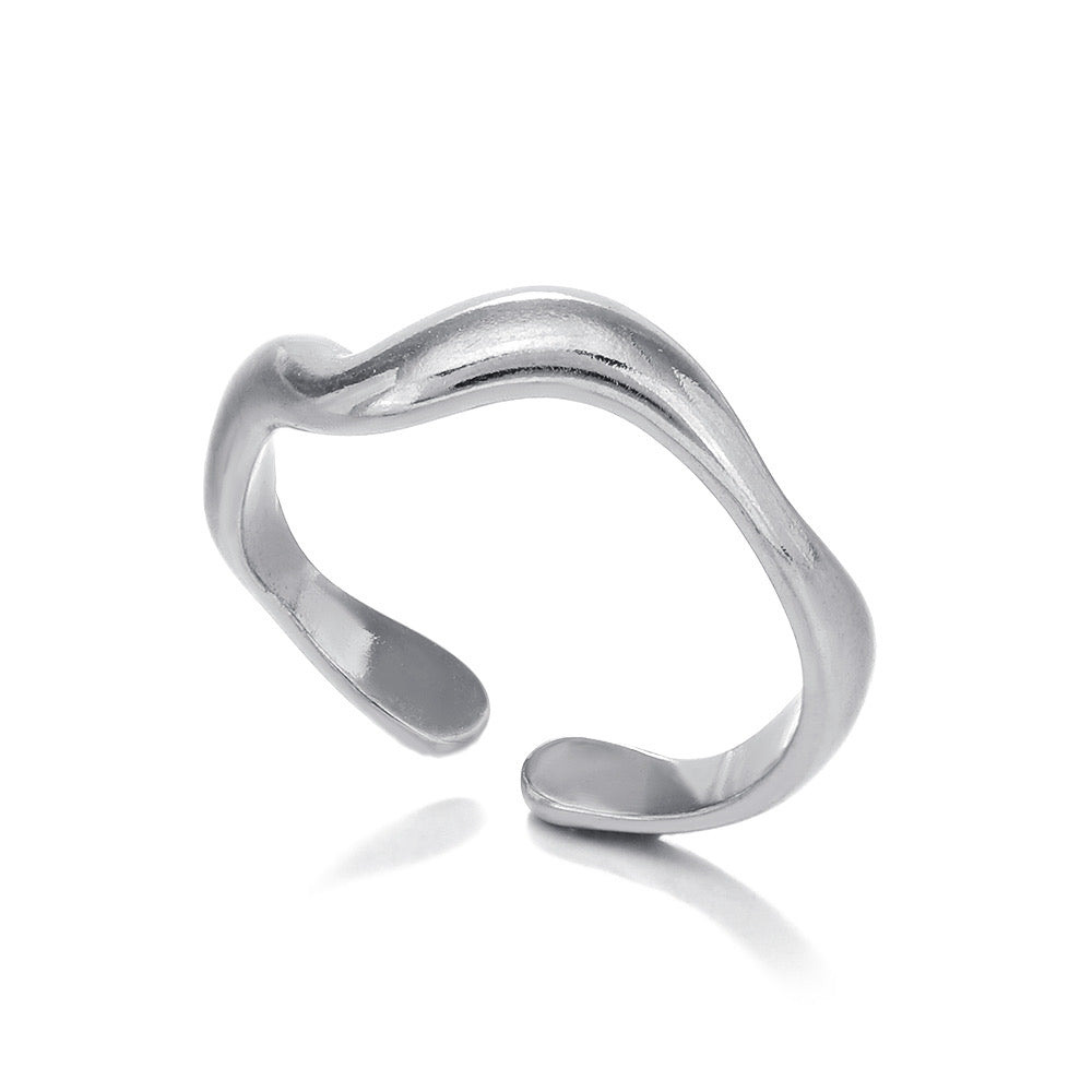 Anillo ajustable plateado