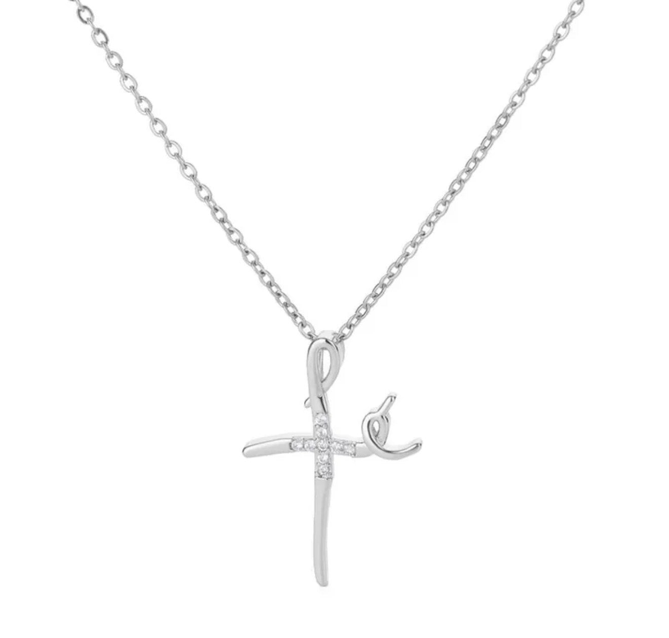 Fe necklace silver