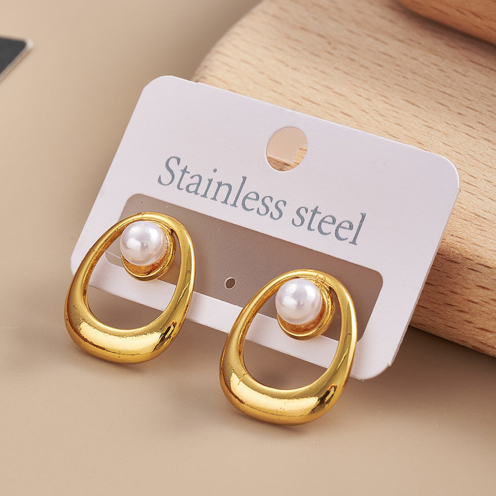 Aretes con perla