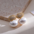 Perla con zirconia gold