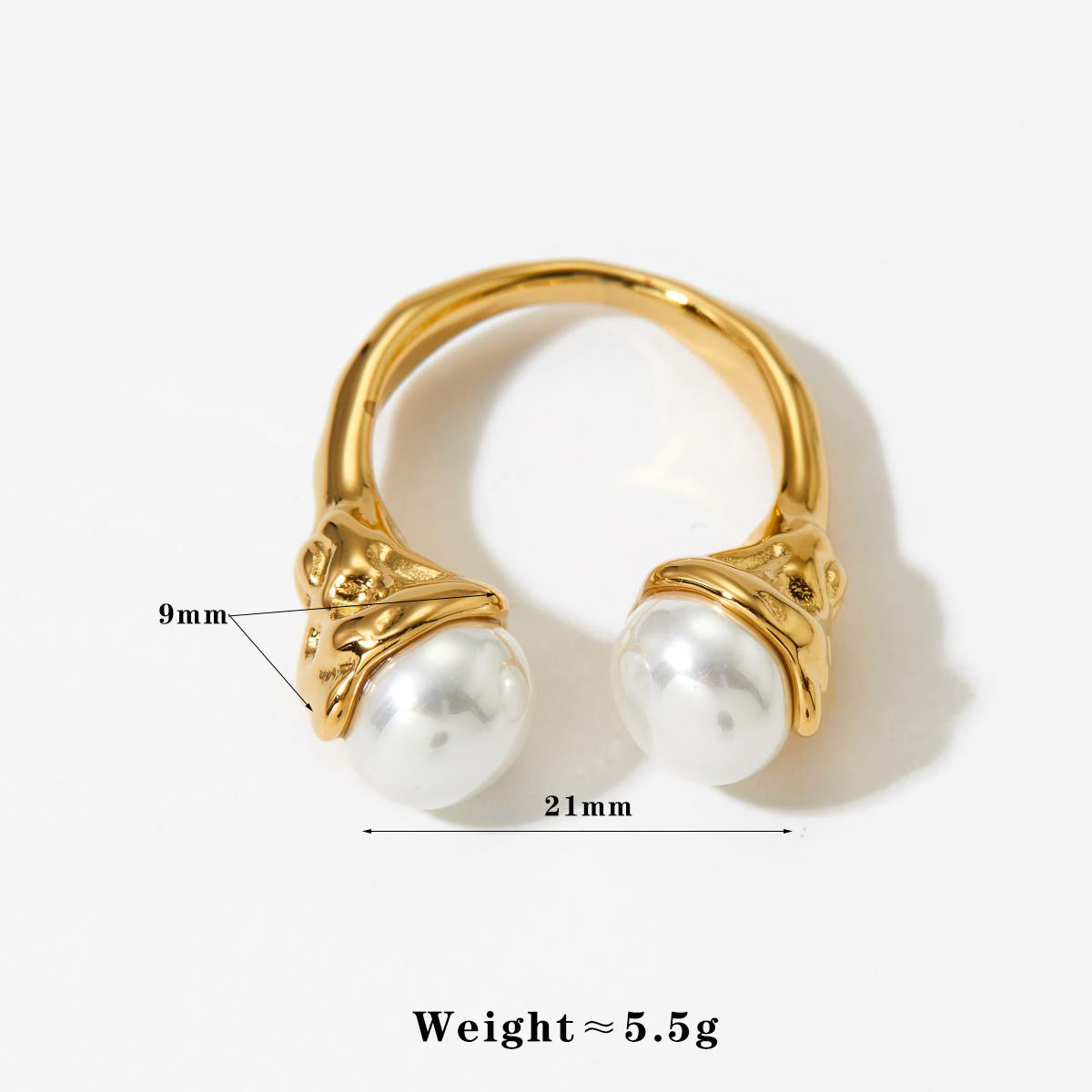 Anillo ajustable perla