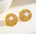 Aretes perla chapas